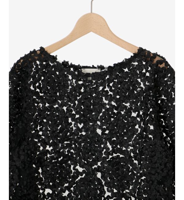 le.coeur blanc「【手洗い可能】CHOKLATE PARIS モチーフレーストップス」|Tシャツ・カットソー|