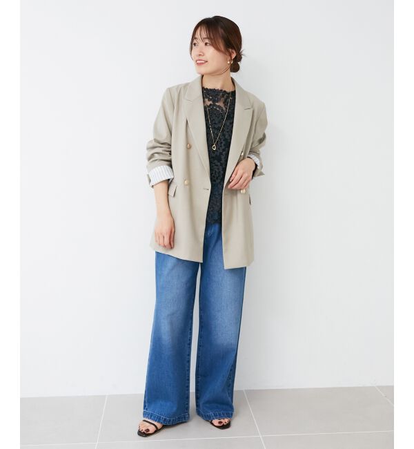 le.coeur blanc「【手洗い可能】CHOKLATE PARIS モチーフレーストップス」|Tシャツ・カットソー|