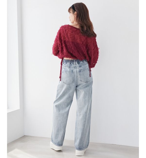 MAJESTICLEGON「エアリーフリンジドロストニット」|ニット・セーター|