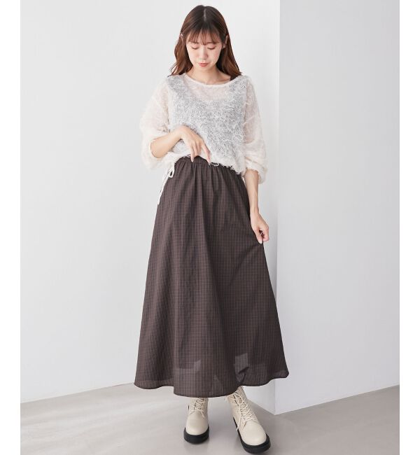 MAJESTICLEGON「エアリーフリンジドロストニット」|ニット・セーター|