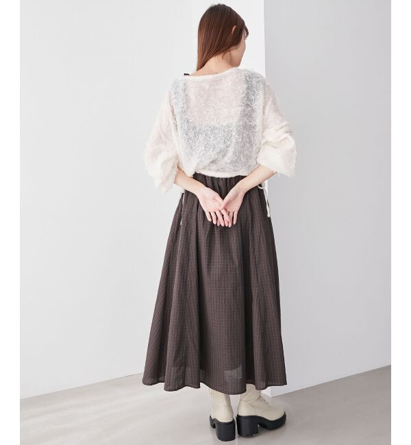 MAJESTICLEGON「エアリーフリンジドロストニット」|ニット・セーター|