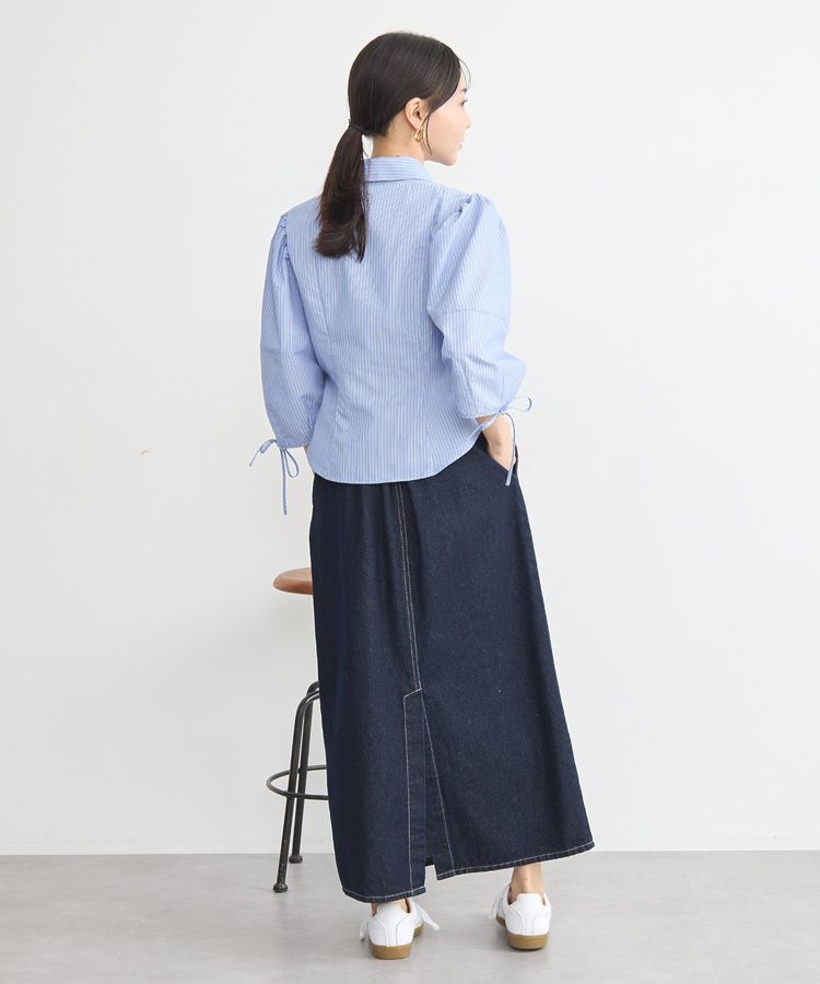 earth music&ecology「パワショルペプラムシャツ」|シャツ・ブラウス|