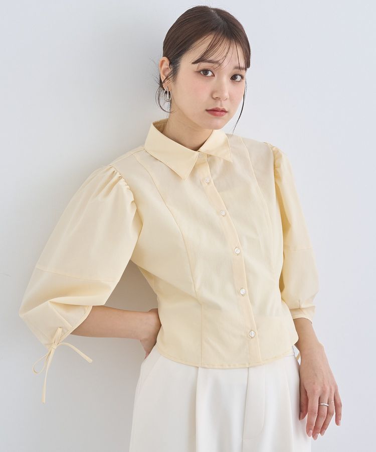 earth music&ecology「パワショルペプラムシャツ」|シャツ・ブラウス|