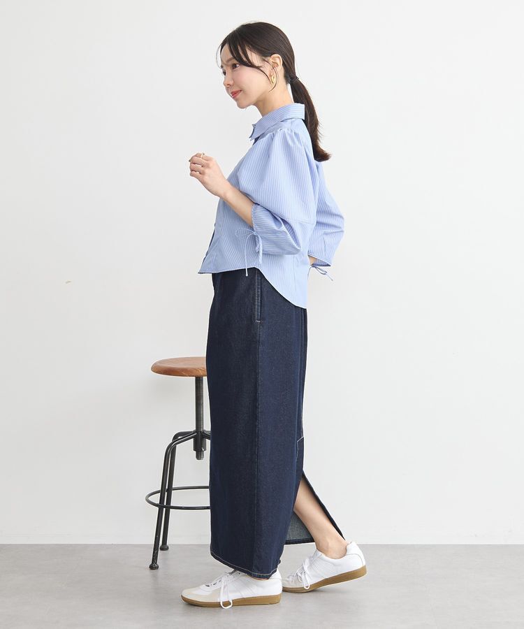 earth music&ecology「パワショルペプラムシャツ」|シャツ・ブラウス|