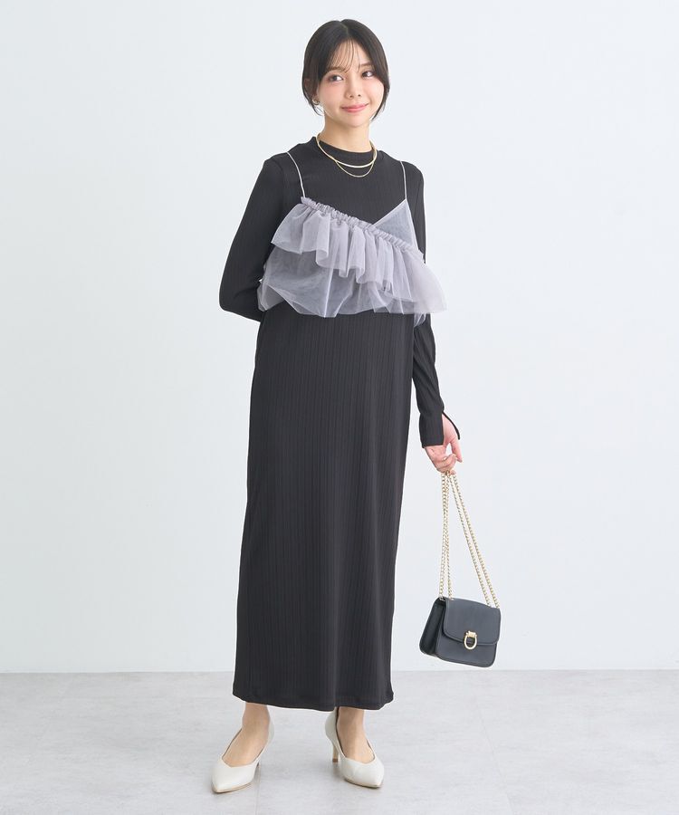earth music&ecology「SET2点アシメチュールビスチェ＋ワンピース」|ワンピース|