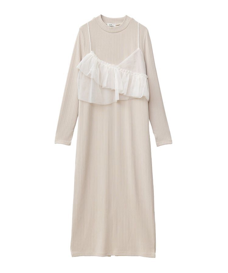 earth music&ecology「SET2点アシメチュールビスチェ＋ワンピース」|ワンピース|