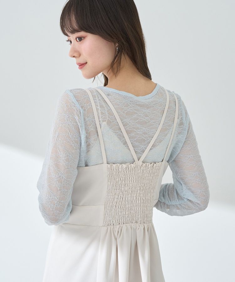 earth music&ecology「サイドリボンラップ風キャミワンピース」|ワンピース|