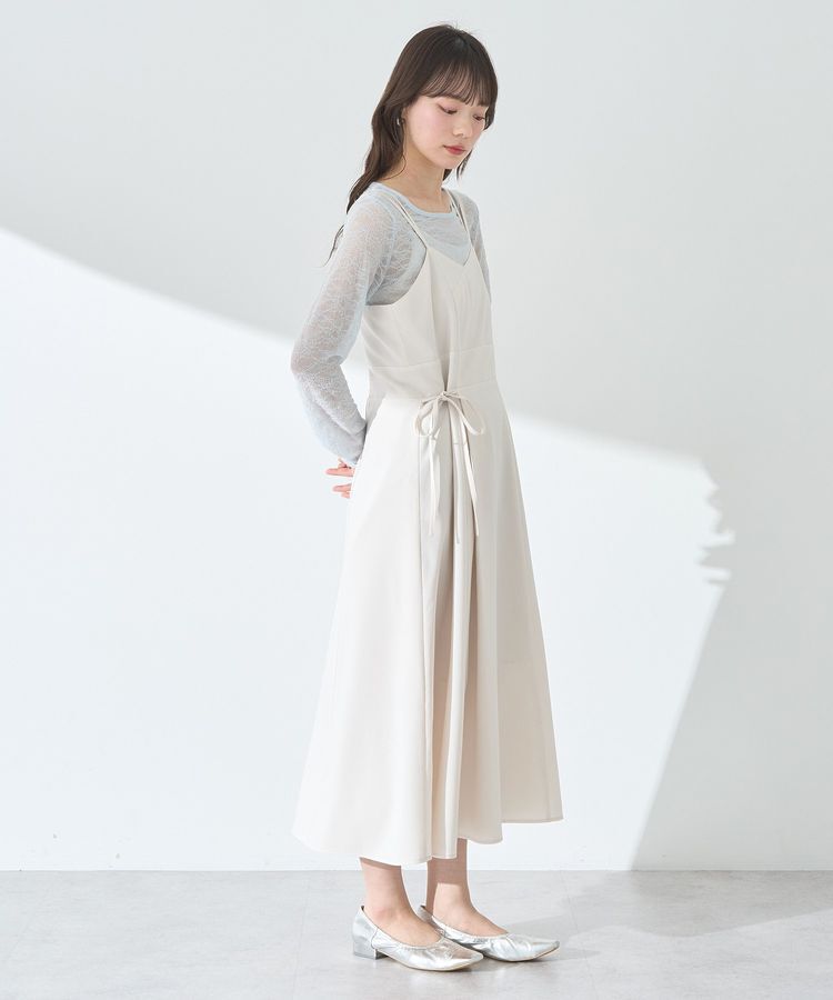 earth music&ecology「サイドリボンラップ風キャミワンピース」|ワンピース|