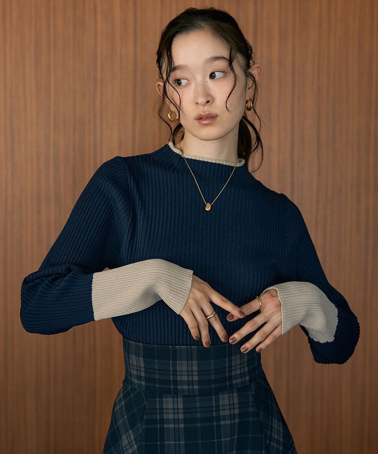 earth music&ecology「ハイネックリブニットプルオーバー」|ニット・セーター|