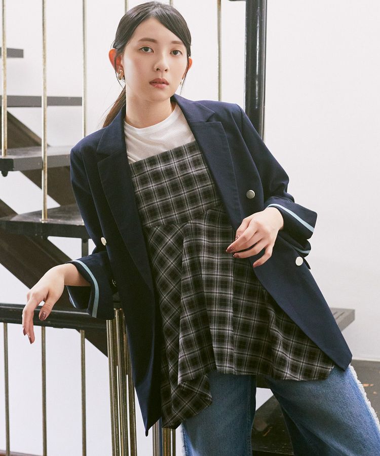 earth music&ecology「イレヘムチェックキャミチュニック」|チュニック|