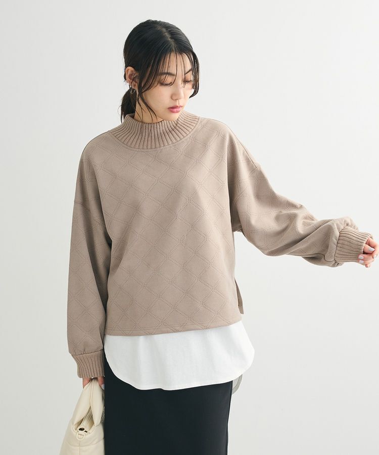 Green Parks「・ELENCARE DUE エンボスプルオーバー」|Tシャツ・カットソー|Gray Beige