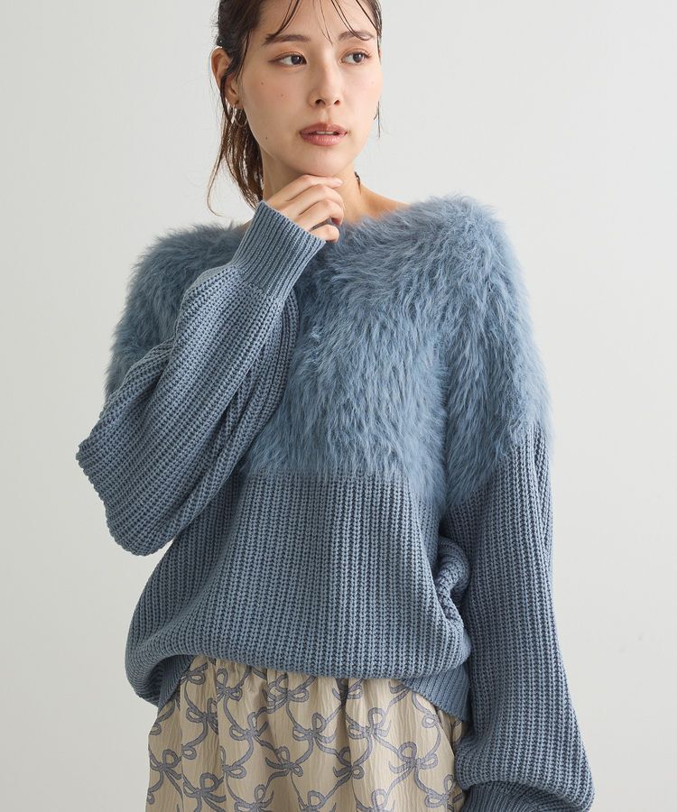 Green Parks「・Petit Fleur シャギーキリカエニット」|ニット・セーター|