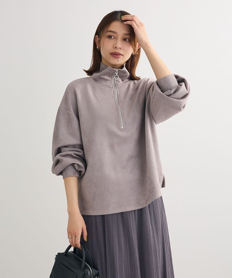 Green Parks「・SUGAR SPOON スエードポンチハーフZIP」|Tシャツ・カットソー|Gray