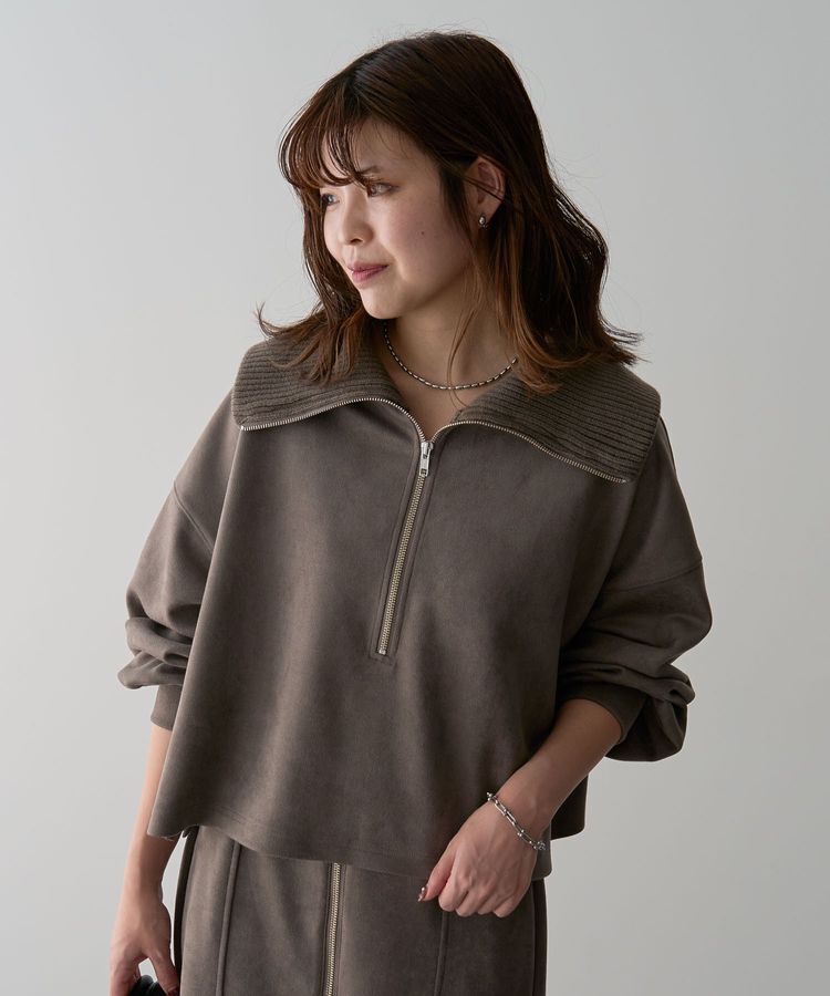 Green Parks「・ELENCARE DUE スエードポンチハーフZIP」|Tシャツ・カットソー|