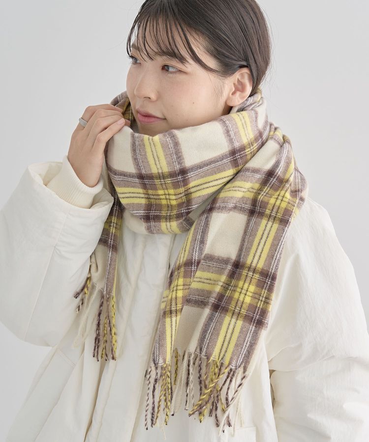 Green Parks「カシミヤライクチェックストール」|ストール|