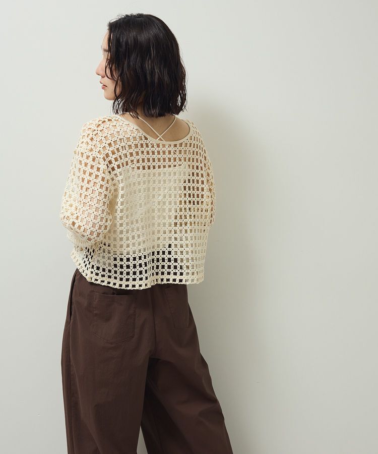 Green Parks「・SUGAR SPOON 2wayフラワーメッシュカーデ」|カーディガン|