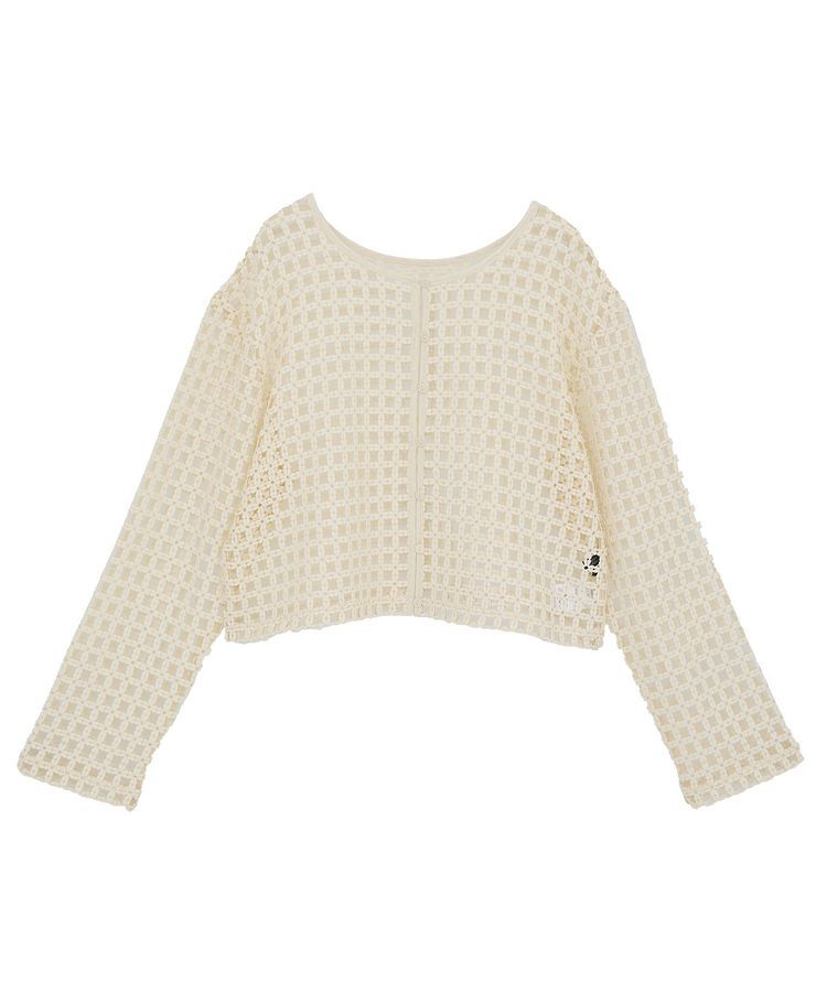 Green Parks「・SUGAR SPOON 2wayフラワーメッシュカーデ」|カーディガン|