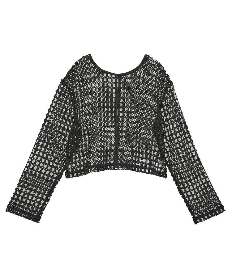 Green Parks「・SUGAR SPOON 2wayフラワーメッシュカーデ」|カーディガン|