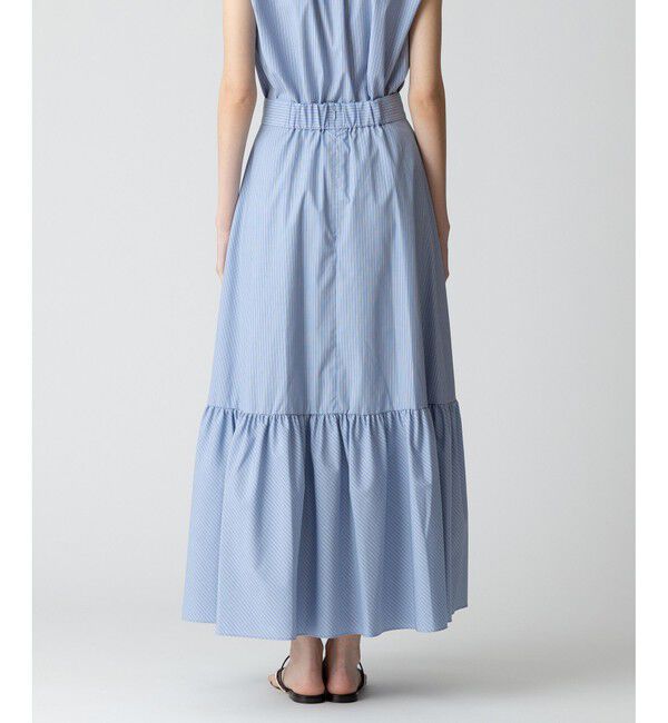 allureville「【セットアップ対応可能】ストライプアシメギャザースカート」|スカート|