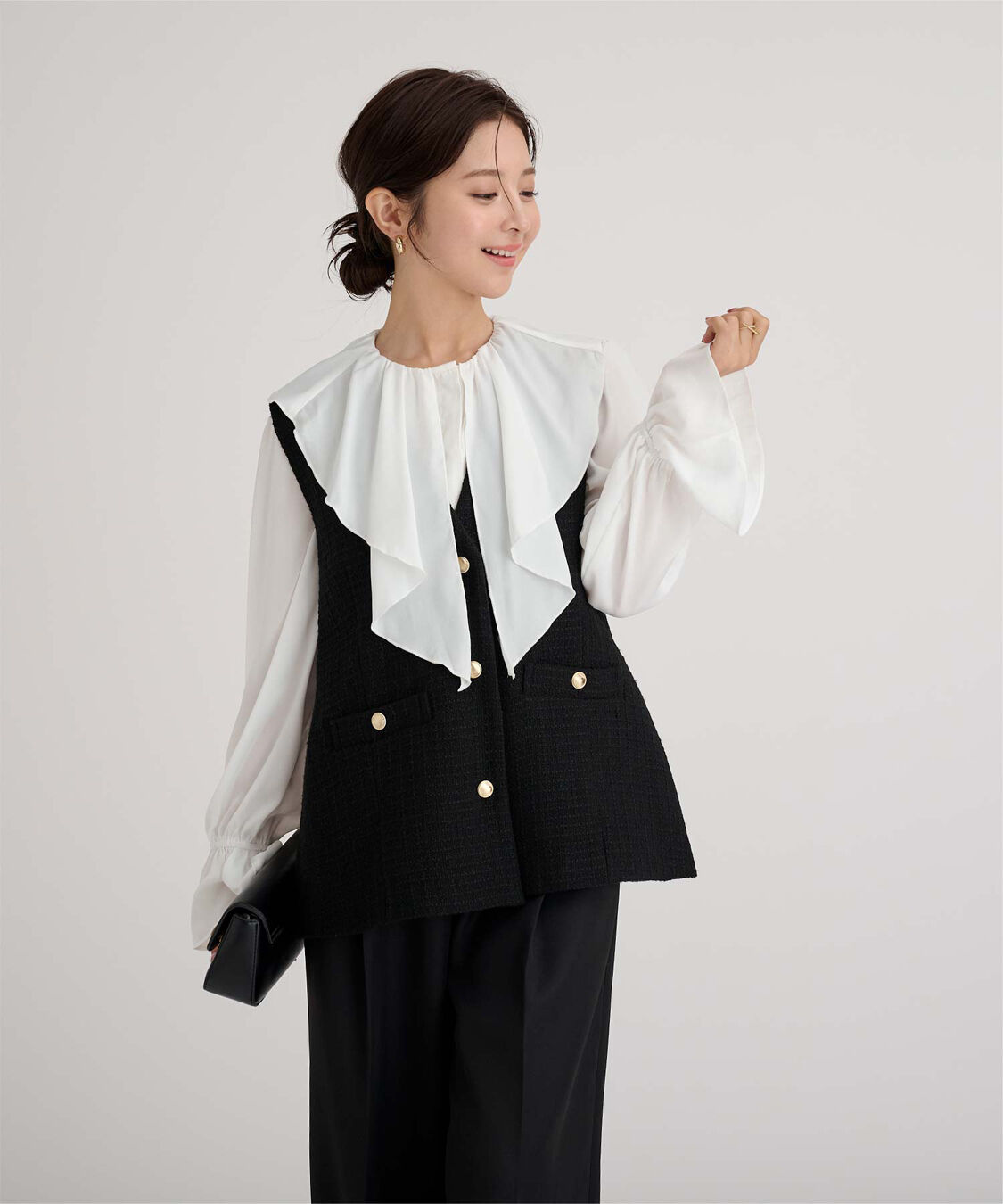 ur's「フリルカラーキャンディスリーブブラウス」|シャツ・ブラウス|