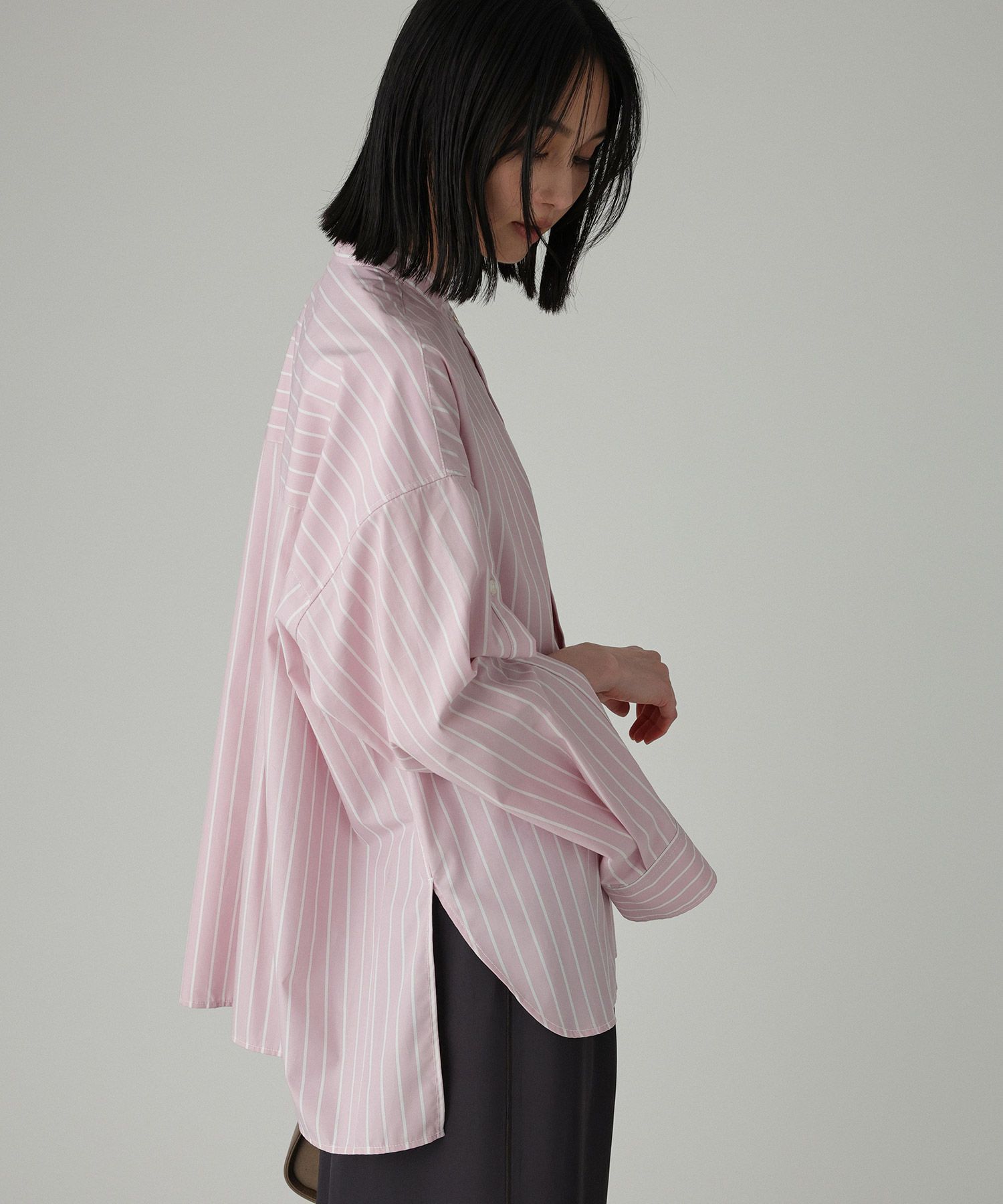 BABYLONE「バンドカラーデザインシャツ」|シャツ・ブラウス|