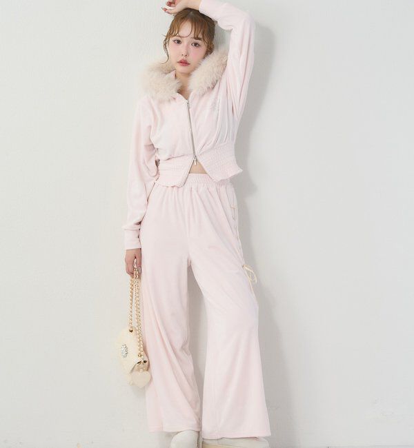  「【セットアップ可能】レースアップカットパンツ」|その他|