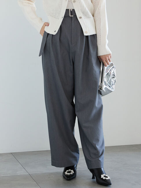 Te chichi「共ベルト付きタックワイドパンツ」|その他|