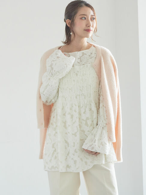Te chichi「【宮本茉由着用】カットジャガードチュニックブラウス」|シャツ・ブラウス|
