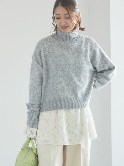 Te chichi「【宮本茉由着用】カットジャガードチュニックブラウス」|シャツ・ブラウス|