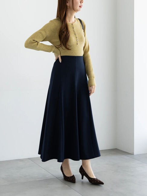Te chichi「【宮本茉由着用】ボンディングフレアスカート」|スカート|