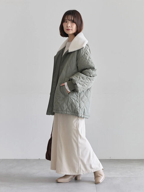 Samansa Mos2 blue「コーデュロイスカート」|スカート|