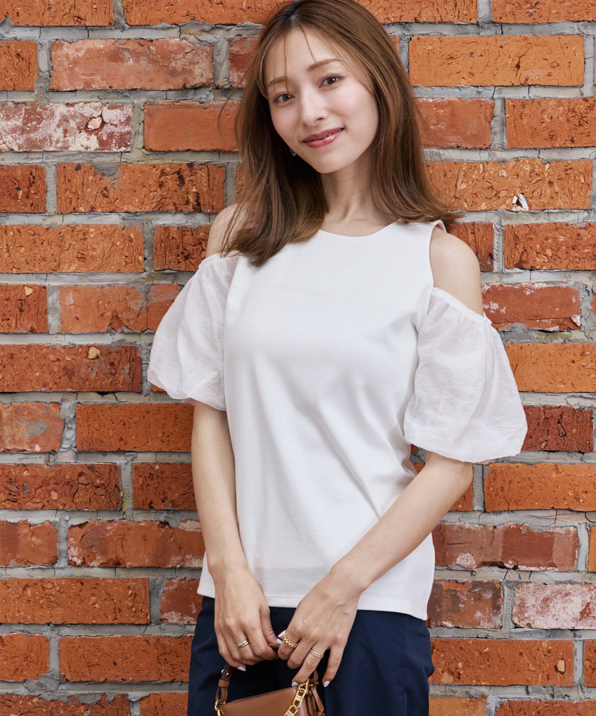 Maglie le cassetto「《M Maglie le cassetto&times;吉田理紗》ハーフスリーブヘルシーカットソー」|Tシャツ・カットソー|