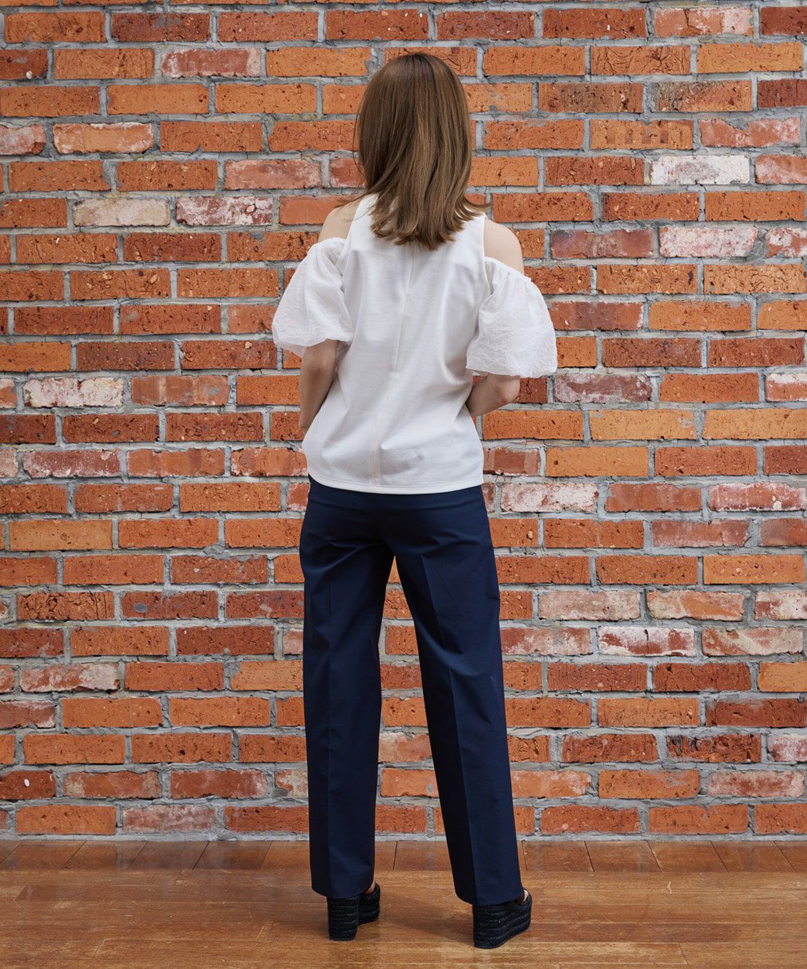 Maglie le cassetto「《M Maglie le cassetto&times;吉田理紗》ハーフスリーブヘルシーカットソー」|Tシャツ・カットソー|