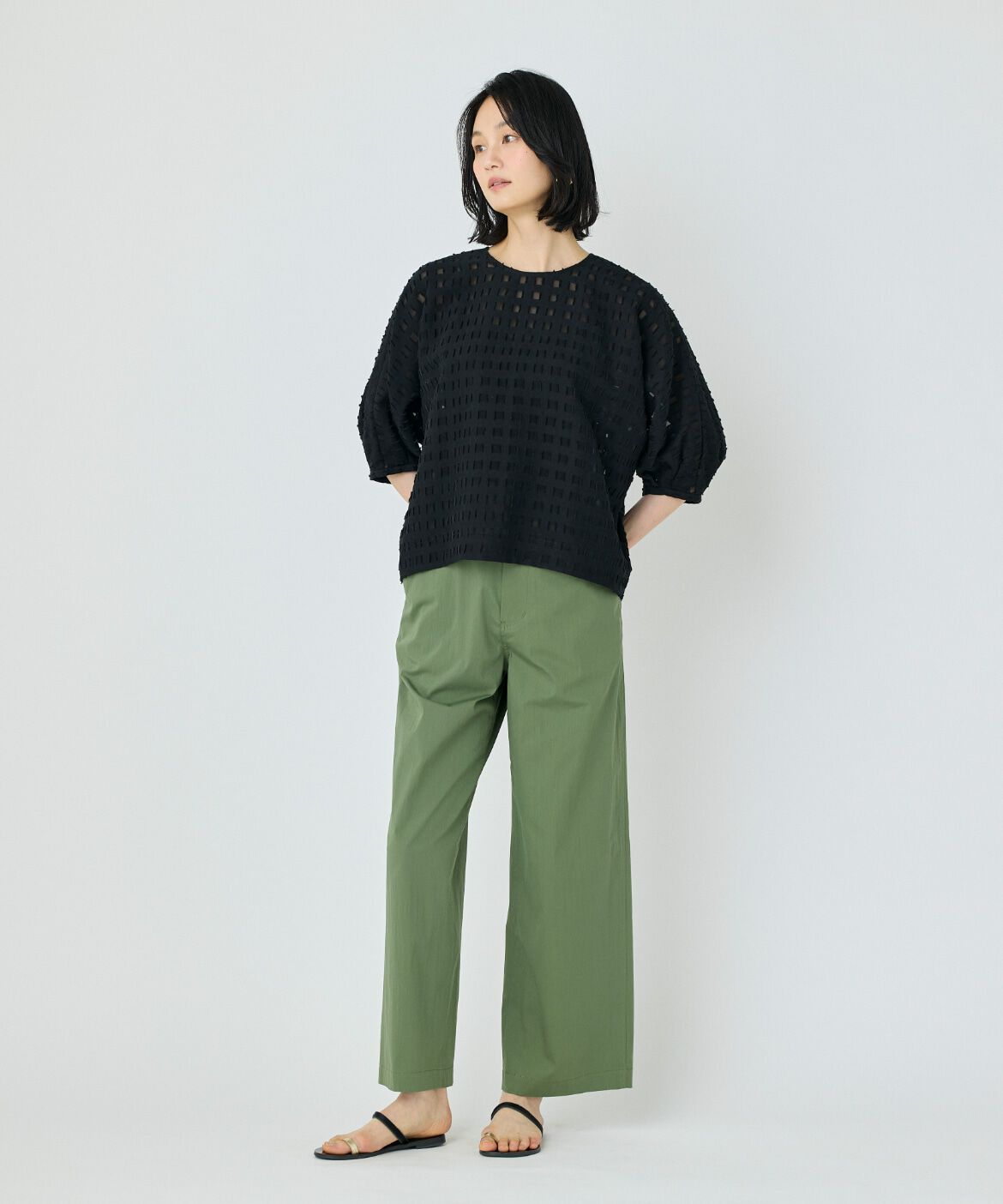 7-IDconcept.「ジャカードブラウス」|シャツ・ブラウス|