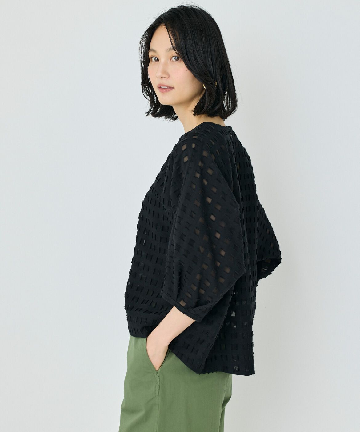 7-IDconcept.「ジャカードブラウス」|シャツ・ブラウス|