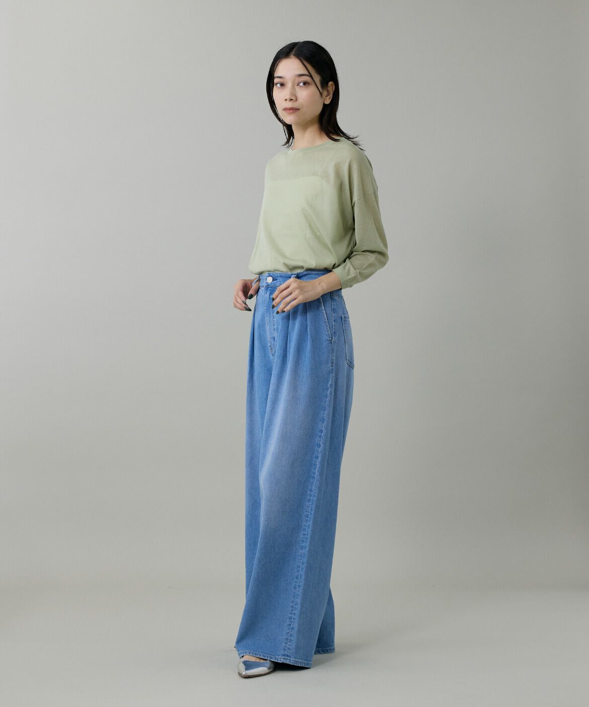 INED「オーバーサイズボートネックニット」|ニット・セーター|