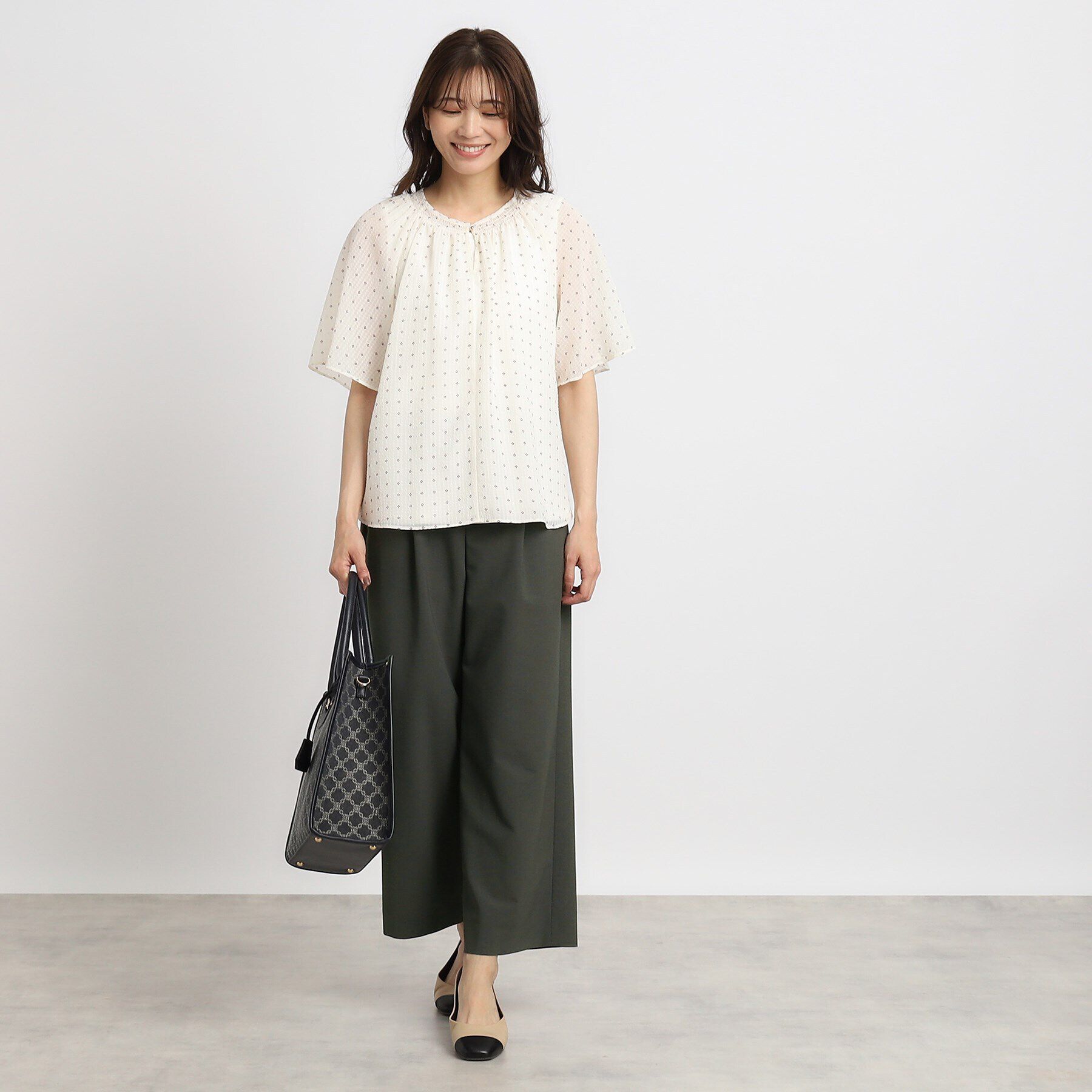 Reflect「【SALE／接触冷感／マシンウォッシュ可／ウエスト総ゴム】フルレングスワイドパンツ」|その他|