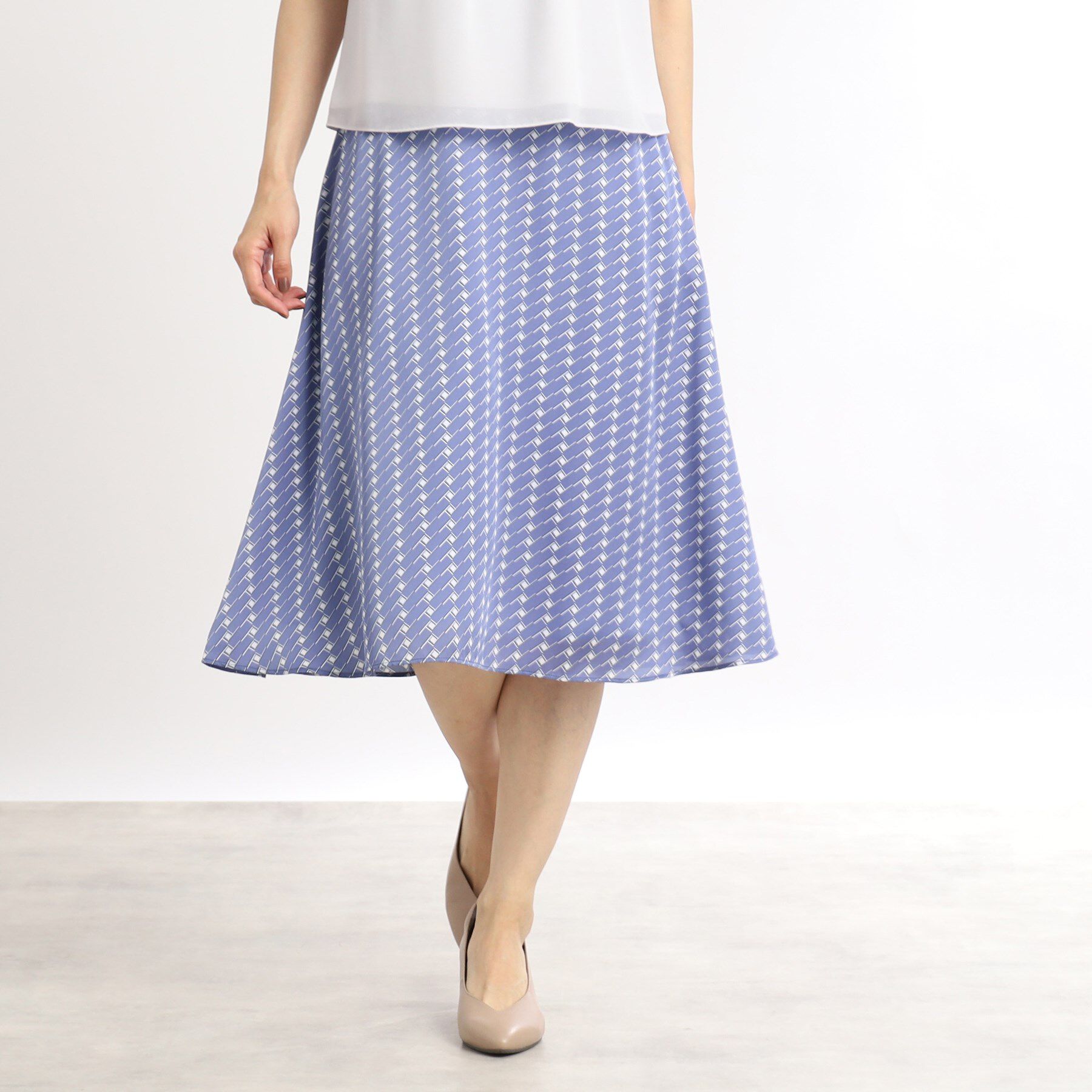 Reflect「【WEB限定カラーあり／マシンウォッシュ可／セットアップ可能】プリントフレアスカート」|スカート|