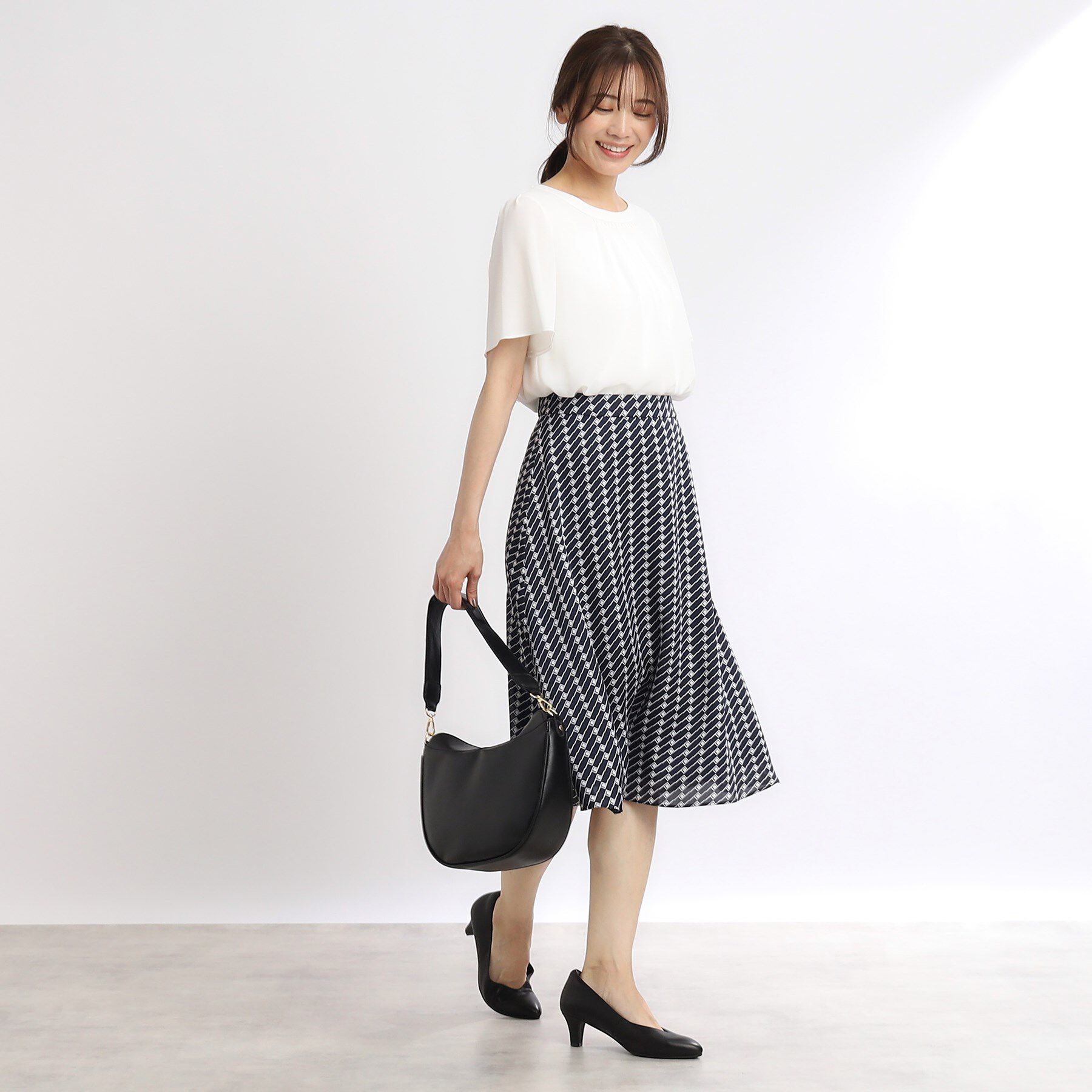 Reflect「【WEB限定カラーあり／マシンウォッシュ可／セットアップ可能】プリントフレアスカート」|スカート|