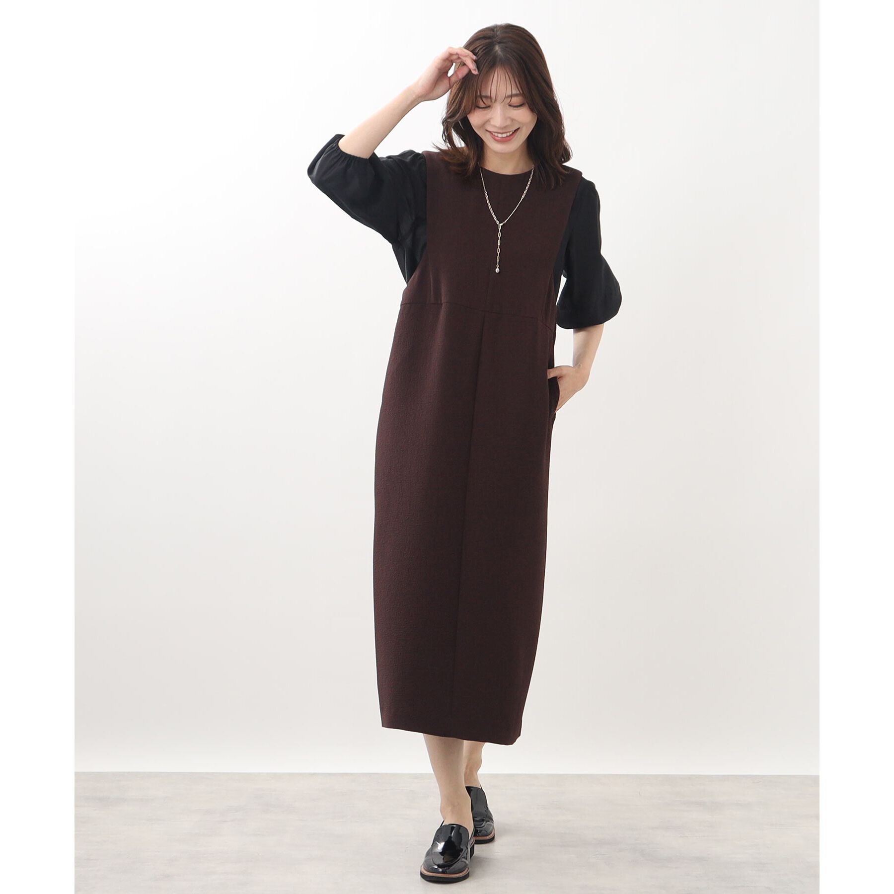 Reflect「【手洗い可／すっきり見え】大人ジャンパードレス」|ワンピース|