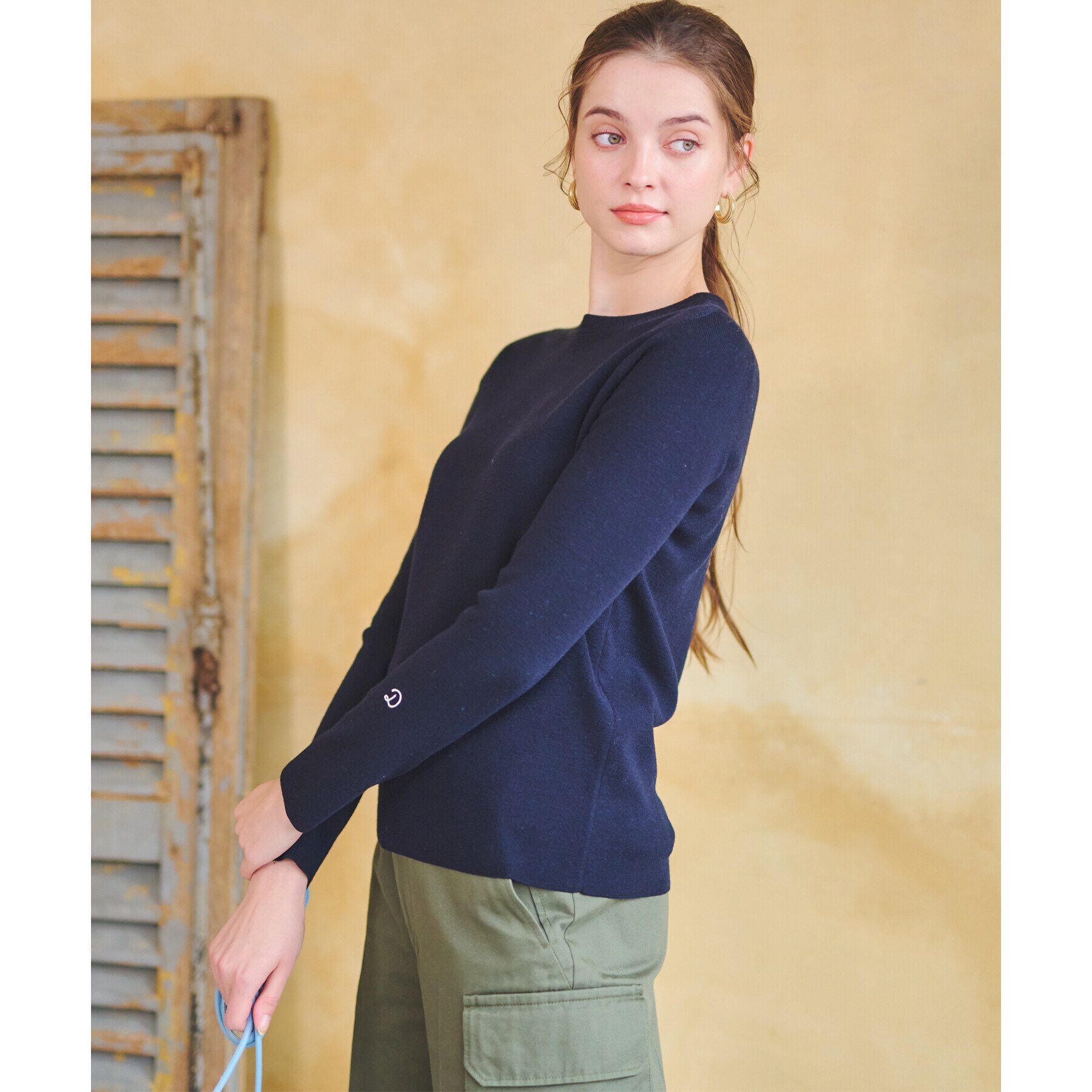 DRESSTERIOR「ストレッチフルニードルプルオーバーニット」|ニット・セーター|