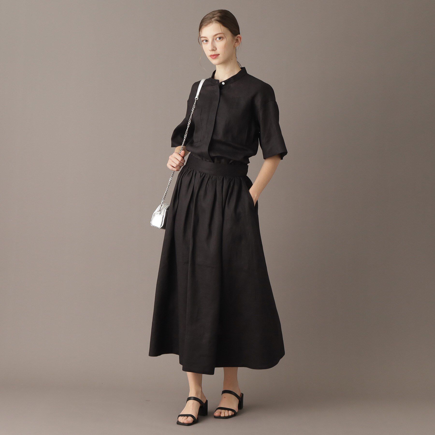 DRESSTERIOR「【洗える／ふんわり軽やか】フレンチリネンタックギャザースカート」|スカート|