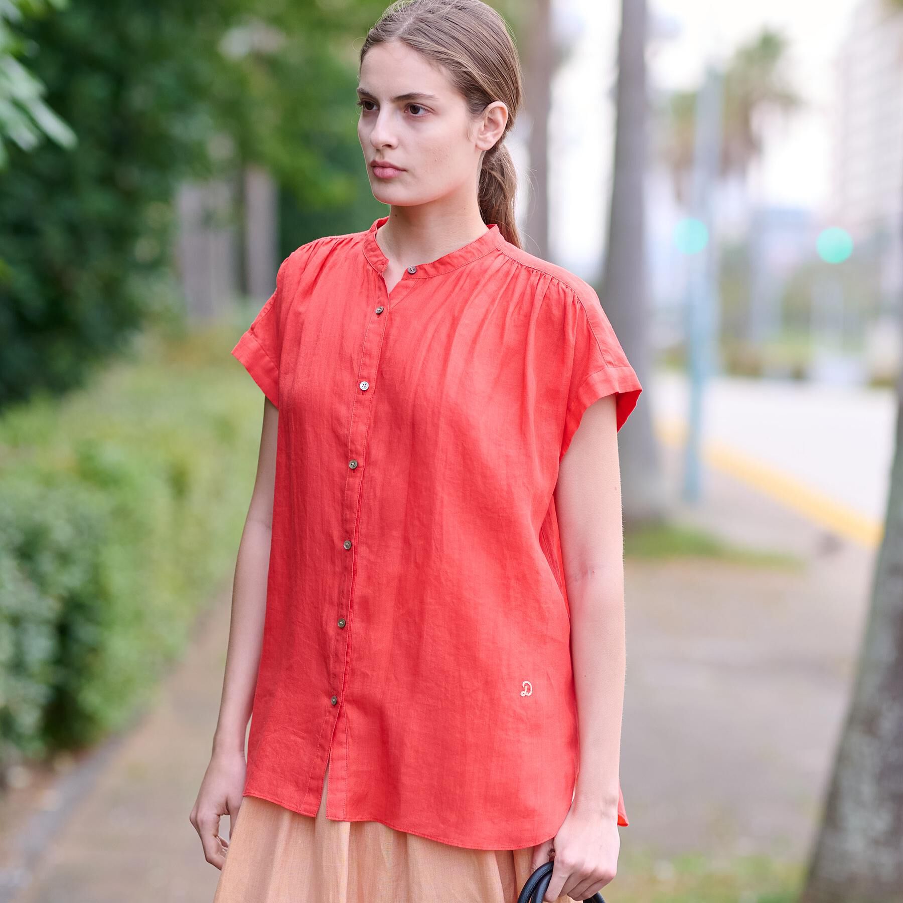 DRESSTERIOR「ガーメントダイラミーフレンチシャツ」|シャツ・ブラウス|