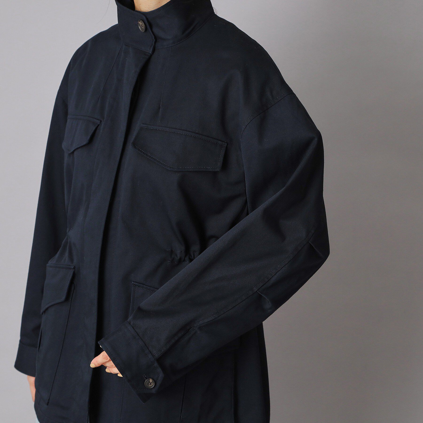 DRESSTERIOR「コンパクトコットンミリタリーブルゾン」|ブルゾン・スタジャン|