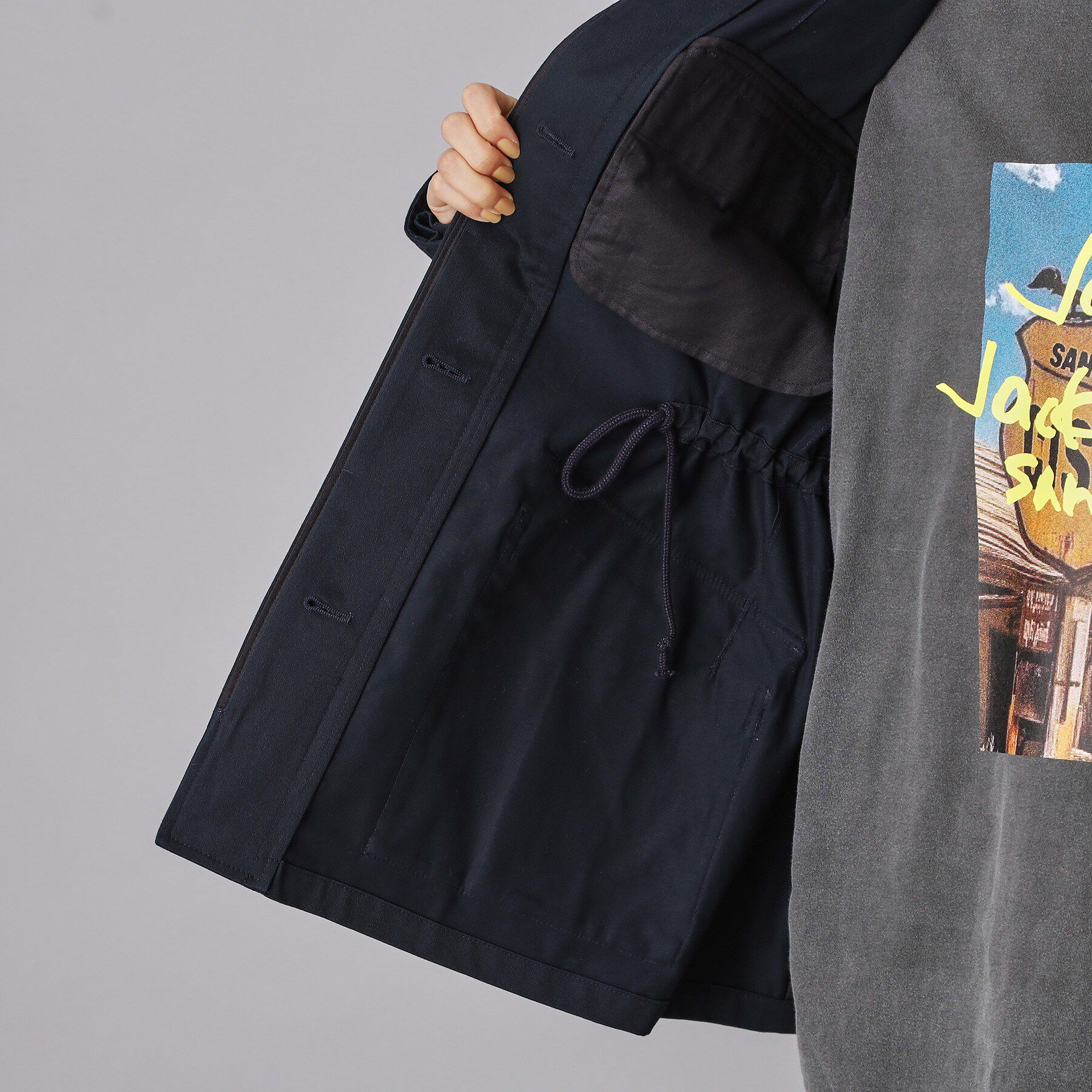 DRESSTERIOR「コンパクトコットンミリタリーブルゾン」|ブルゾン・スタジャン|