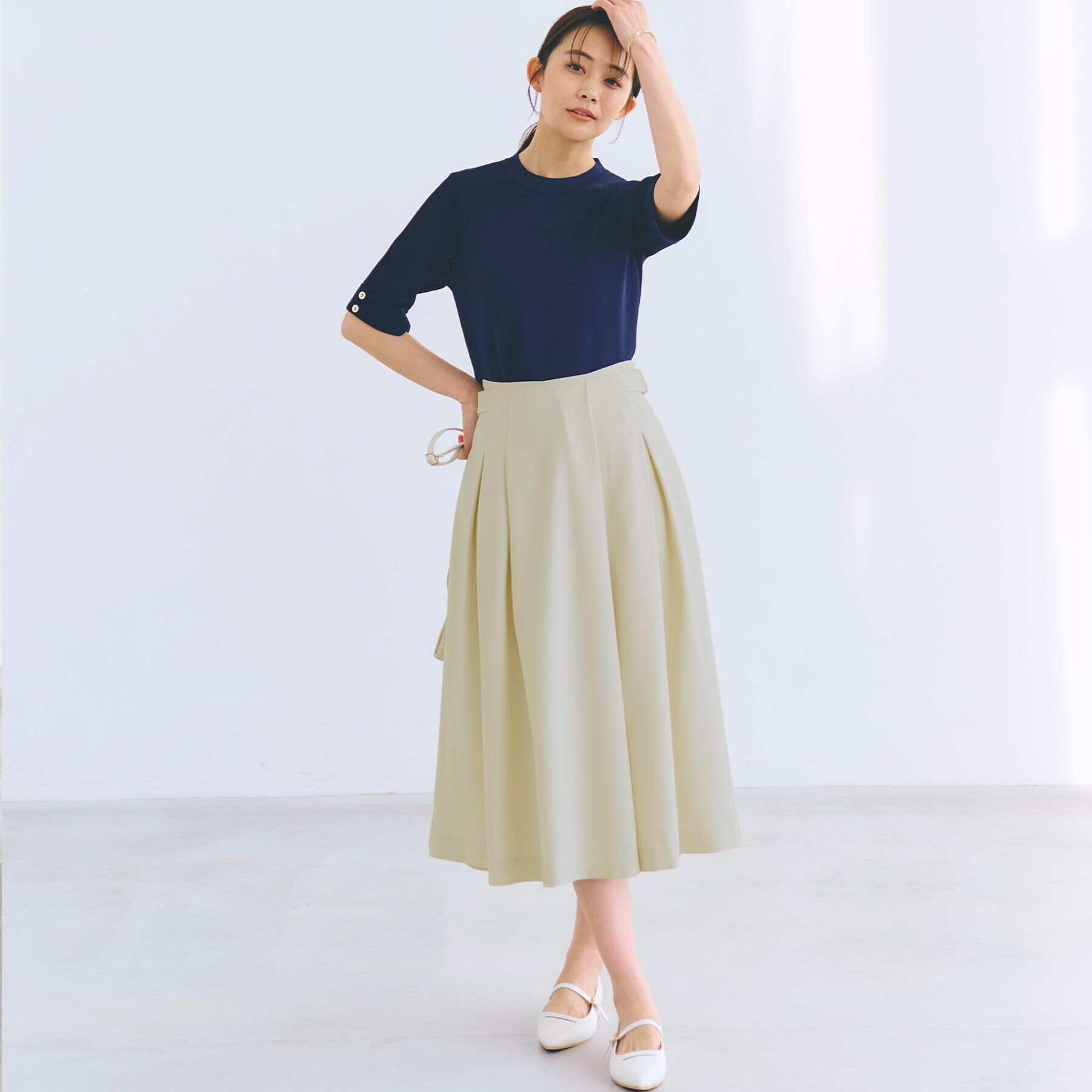 grove「サイドベルトタックフレアスカート」|スカート|