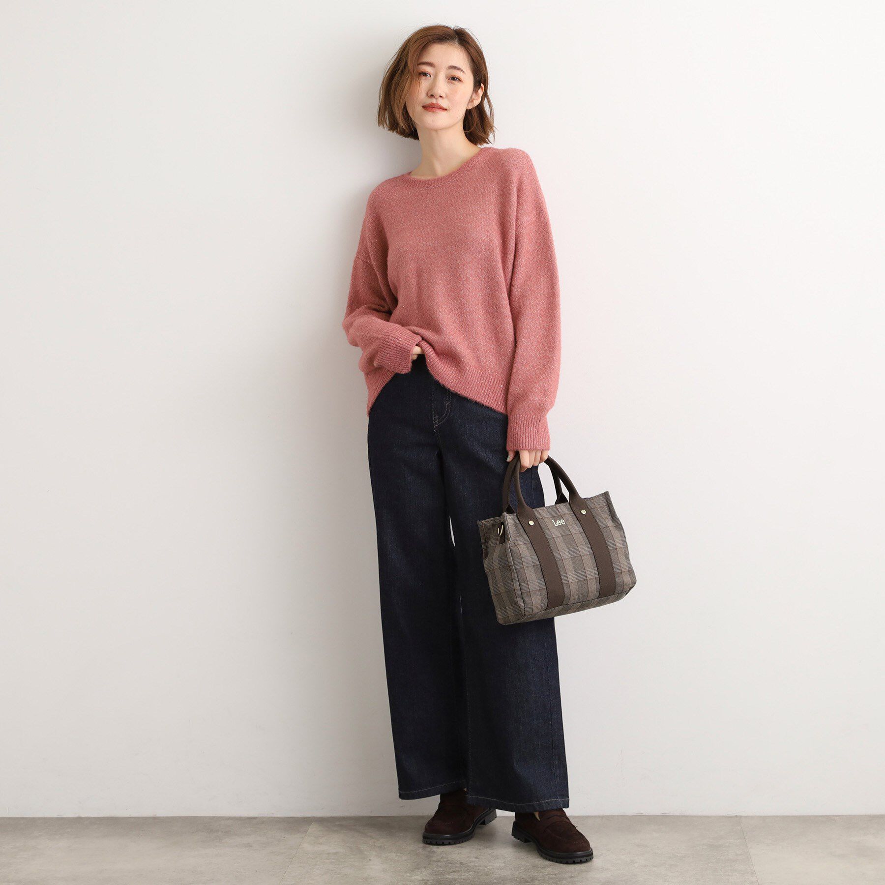 grove「【Lee別注】スクエア2WAYチェックトート」|トートバッグ|