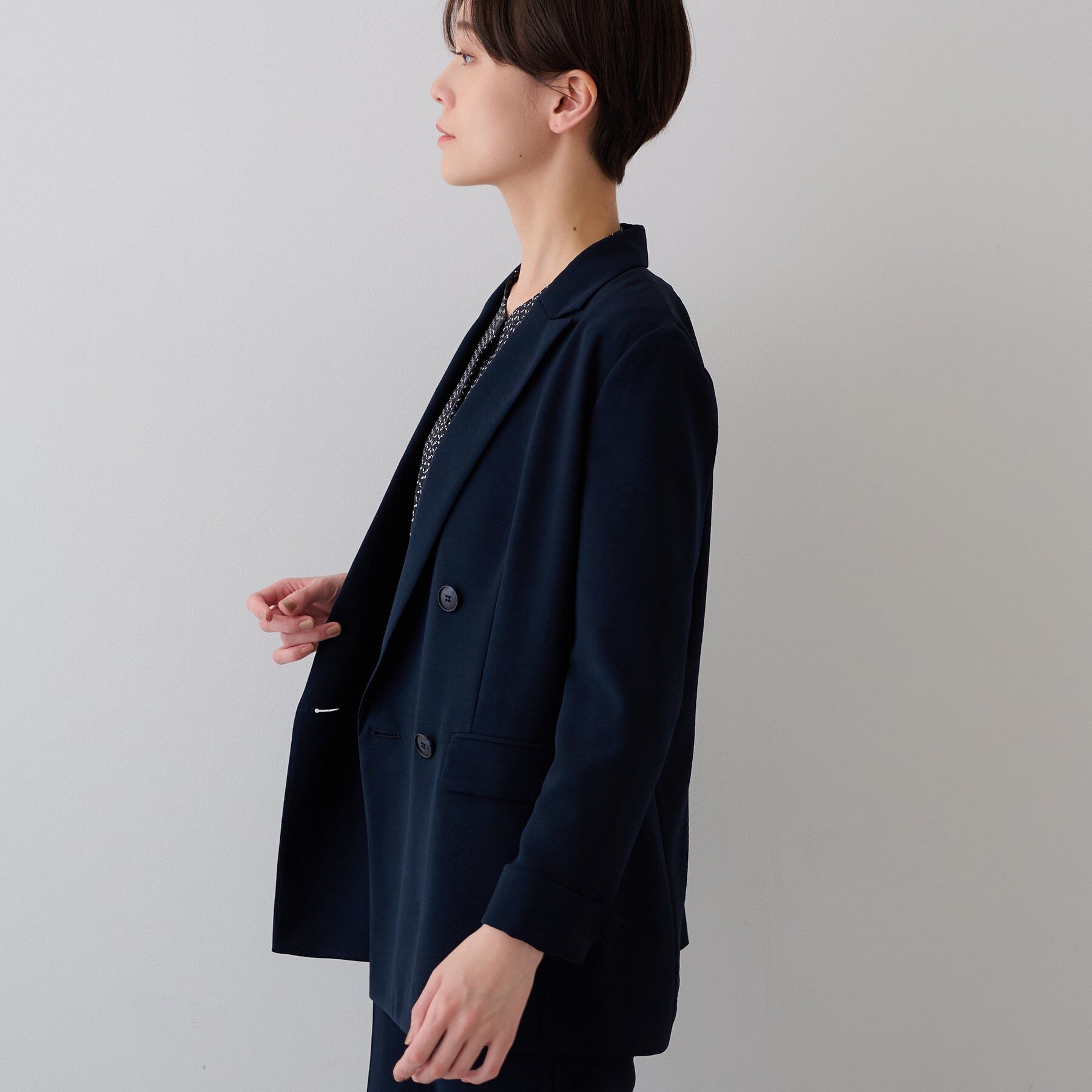 INDIVI「【着る日傘/遮熱/UVケア】ダブルジャケット」|スーツ|