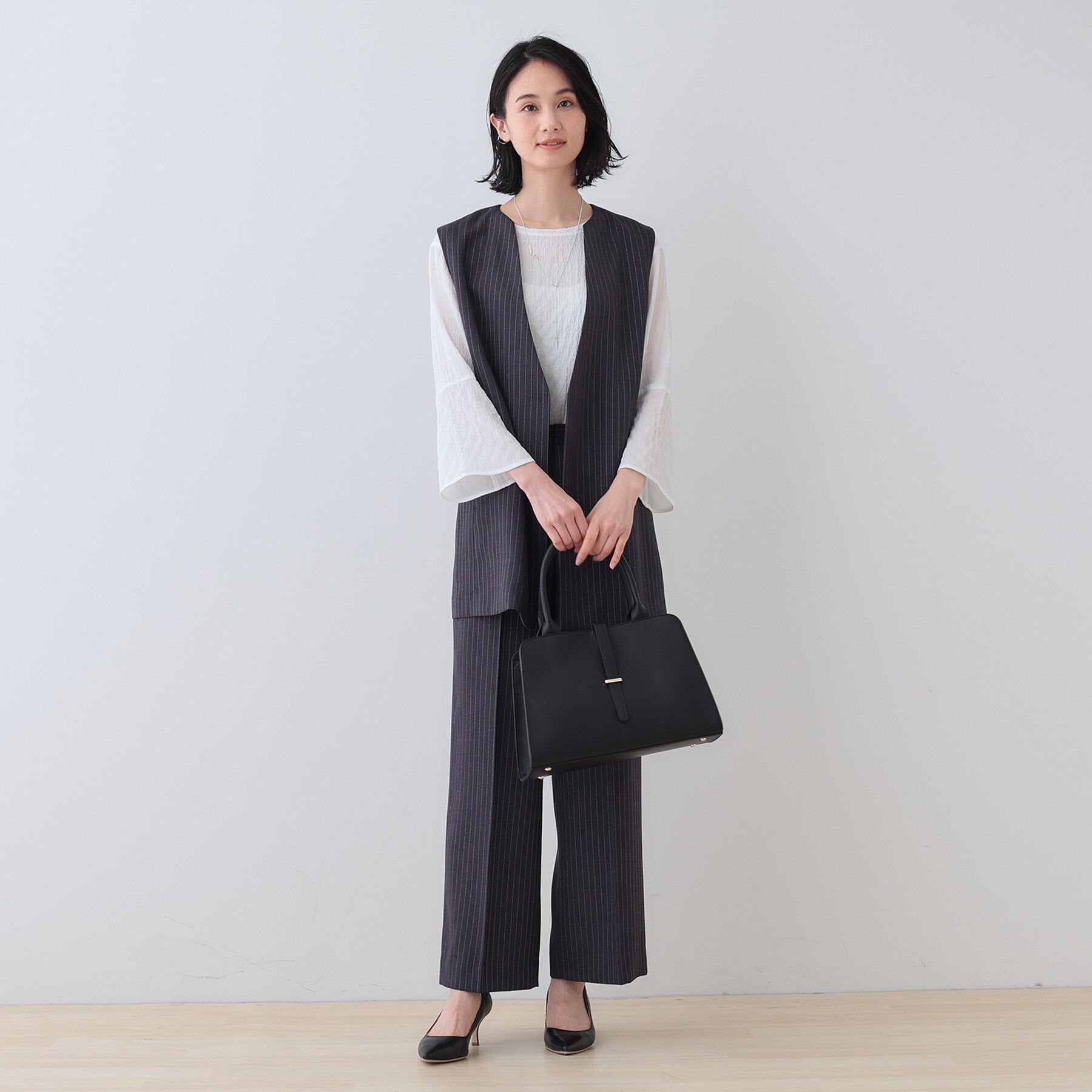 INDIVI「【2点セット／洗える】カセット服 キャミ＆ブラウス セットトップス」|その他|