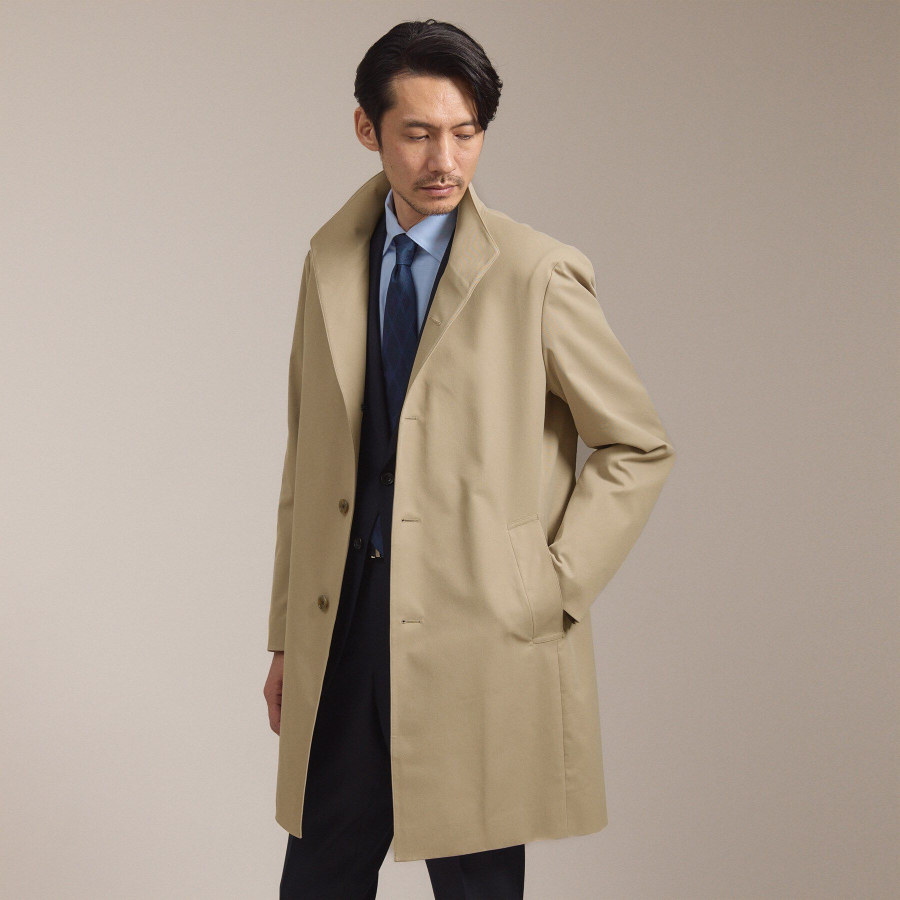 TAKEO KIKUCHI「撥水ツイル スタンドカラー コート」|その他|